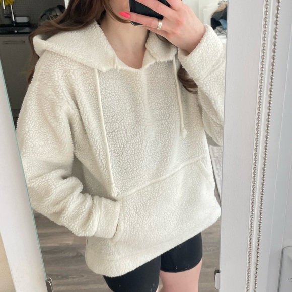 Levi’s - Fleece “Sherpa”/“Teddy” hoodie, cream - Picture 1 of 4